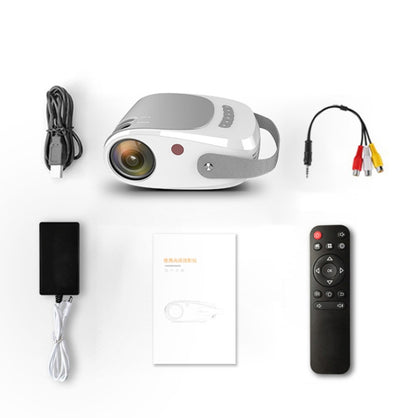 H5 180 ANSI 1280x800 HD Projector With Remote Control, Android 8.0, Support HDMI / USB / TF Card / AV, Basic Edition, Same Screen Version, Smart Version