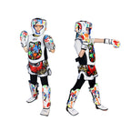 BN BN-TY1915 6OZ Graffiti Children Boxing Gloves Fighting Training Sanda Punching Gloves, Black Graffiti, White White
