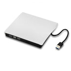 Slim External USB 3.0 DVD RW CD Writer Drive Burner Reader Player For Laptop PC, Brushed Texture DVD(W)