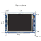 Waveshare 16498 3.2inch 320x240 Pixels Touch LCD (D), With Touch Panel And Stand-Alone Controllers, 3.2inch LCD (D)