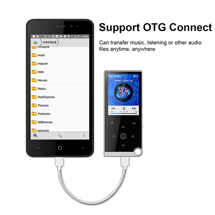 2.4 inch Touch-Button MP4 / MP3 Lossless Music Player, Support E-Book / Alarm Clock / Timer Shutdown, 4GB without Bluetooth, 8GB without Bluetooth, 16GB without Bluetooth, 4GB Bluetooth Version, 8GB Bluetooth Version, 16GB Bluetooth Version