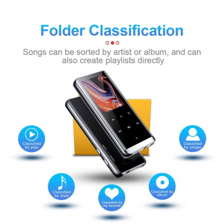 M13 High-Definition Noise Reduction Recorder Music MP4 Player, Support Recording / E-Book / TF Card, With Bluetooth (Black) 4GB, With Bluetooth (Black) 8GB, With Bluetooth (Black) 16GB, With Bluetooth (Black) 32GB, Without Bluetooth(Black) 4GB         ...