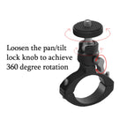 YJ-G2 Cycling Metal Tube Clip 1/4 PTZ Bicyle Bracket Universal Portable Camera Bicycle Clip, YJ-G2