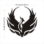 4 PCS Car Personality Decals Electric Car Stickers Decoration Fire Phoenix Totem, Fire Phoenix