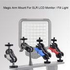 YJ Magic Arm Bracket Mount 1/4 inch Ball Head Magic Arm, MA-95 Gun Gray, MA-75 Gun Gray, MA-100B Blue, MA-100R Red, MA-113 Black