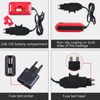 AE150 Automobile Fuse Current Detector Automobile DC Digital Resistance Wire Ammeter, AE150 Red
