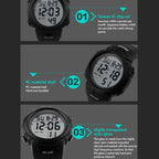 SKMEI 1068 Men Waterproof Outdoor Sports Digital Watch Student Fashion Watch, Red, Green, Blue, Black, Titanium, Golden, ArmyGreen