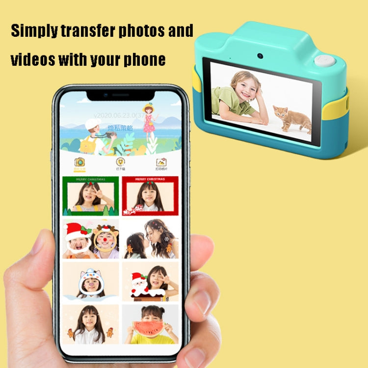 Mini Children Cartoon Touch Screen High-Definition Dual-Lens Digital Camera Toy, C4 Small Dinosaurs No Card, C4 Small Dinosaurs 32GB