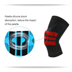 Enhanced Version Silicone Spring Support Knee Pads Knitted High Elastic Breathable Anti-Slip Protective Gear, Size:, M (Blue And Black), L (Blue And Black), XL (Blue And Black), M (Orange And Red), L (Orange And Red), XL (Orange And Red)               ...