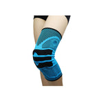 Enhanced Version Silicone Spring Support Knee Pads Knitted High Elastic Breathable Anti-Slip Protective Gear, Size:, M (Blue And Black), L (Blue And Black), XL (Blue And Black), M (Orange And Red), L (Orange And Red), XL (Orange And Red)               ...