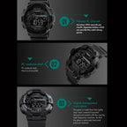 SKMEI 1243 Men Sports Watch Outdoor Waterproof Digital Watch, Red, Black, Golden