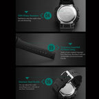 SKMEI 1243 Men Sports Watch Outdoor Waterproof Digital Watch, Red, Black, Golden