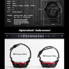 SKMEI 1243 Men Sports Watch Outdoor Waterproof Digital Watch, Red, Black, Golden