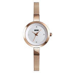 SKMEI 1390 Ladies Business Casual Watch Steel Band Lightweight Quartz Watch, Rose Gold, Golden, Silver