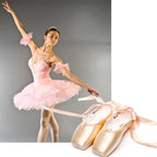 Ballet Lace Pointe Shoes Professional Flat Dance Shoes, 31, 32, 33, 34, 35, 36, 37, 38