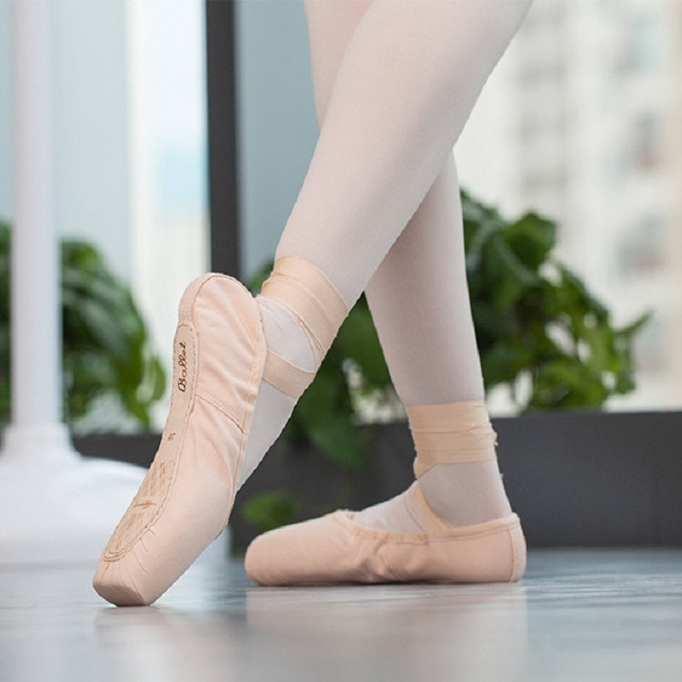 Ballet Lace Pointe Shoes Professional Flat Dance Shoes, 31, 32, 33, 34, 35, 36, 37, 38