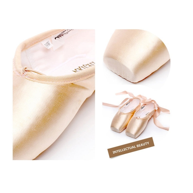 Ballet Lace Pointe Shoes Professional Flat Dance Shoes, 39, 40, 41, 42, 43, 44