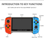 X19 Plus 5.1 inch Screen Handheld Game Console 8G Memory Support TF Card Expansion & AV Output, X19 Plus / Red+Yellow, X19 Plus / Red, X19 Plus / Red+Blue