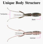 12 in 1 Salted Shrimp Type Fishy Lure Soft Bait Soft, 88mm/2.2g (12pcs/bag)