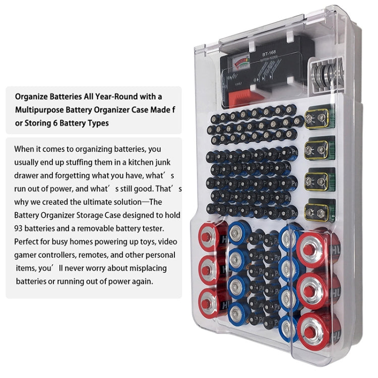 JK-19070823 Battery Storage Box With Battery Capacity Tester