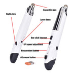 PR-08 1600DPI 6 Keys 2.4G Wireless Electronic Whiteboard Pen Multi-Function Pen Mouse PPT Flip Pen, White, Red, Blue, Black, Silver Gray