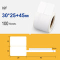 2 PCS Jewelry Tag Price Label Thermal Adhesive Label Paper for NIIMBOT B11 / B3S, 02F 100 Sheets, 02F Festive Red 100 Sheets