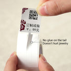 2 PCS Jewelry Tag Price Label Thermal Adhesive Label Paper for NIIMBOT B11 / B3S, 02F 100 Sheets, 02F Festive Red 100 Sheets