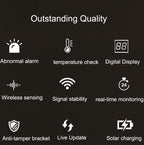 M9 Motorcycle Tire Pressure Monitor Solar Wireless External High-Precision Monitoring Waterproof Detector，Random Style Delivery, M9