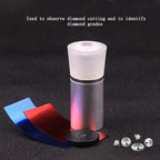 2 PCS Metal Cutting Mirror Jewelry Diamond Identification Tool 10 Times Magnifying Glass Diamond Instrument Diamond Ring Observer