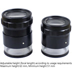 8 LED Lights 3 Groups Of Optical Glass HD With Scale 10 Times Magnifying Glass, Complex Scale Board, Cross Scale Board