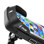Bicycle Bag Handlebar Bag Waterproof Touch Screen Upper Tube Bag Saddle Bag, 6inch