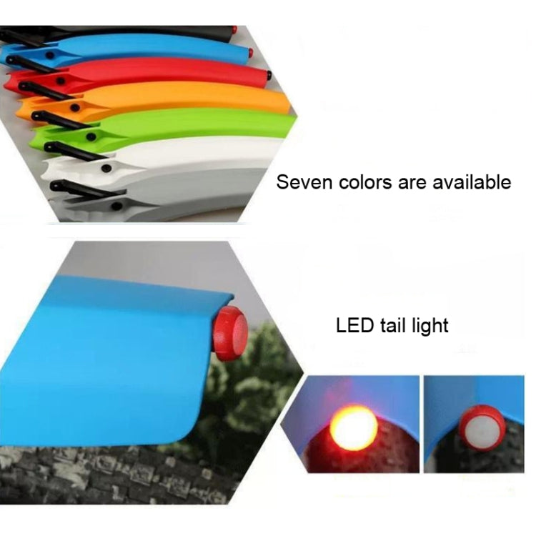 Bicycle Fender With LED Taillights Mountain Bike Fender Quick Release 26 Inch Riding Accessories