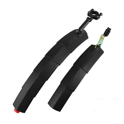 Bicycle Telescopic Folding Mudguard  27.5 Inch Extended Water Retaining LED Taillight