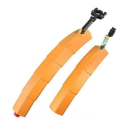 Bicycle Telescopic Folding Mudguard  27.5 Inch Extended Water Retaining LED Taillight