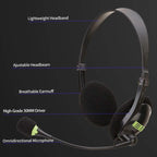 Computer USB Interface Headphone Aviation Headset with Microphone