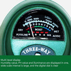 3 In 1 Soil Detector PH Value Light Intensity Test Pen Round Head Soil Dry Moisture Meter, 3 In 1