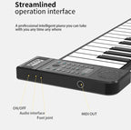 PN61S 61-key Hand-Rolled Foldable Piano Thickened Portable Beginner Keyboard, 61-key