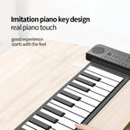 PN61S 61-key Hand-Rolled Foldable Piano Thickened Portable Beginner Keyboard, 61-key