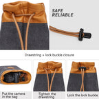 S.C.COTTON Liner Bag Waterproof Digital Protection Portable SLR Lens Bag Micro Single Camera Bag Photography Bag, Beige L, Carbon Black L, Gray L, Beige M, Carbon Black M, Gray M, Beige S, Carbon Black S, Gray S