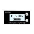 SUPNOVA DC 8-100V Battery Capacity Indicator Voltmeter Voltage Gauge,Style:, White, White + Alarm + Temperature, Blue, Blue +Alarm + Temperature