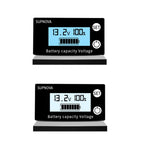 SUPNOVA DC 8-100V Battery Capacity Indicator Voltmeter Voltage Gauge,Style:, White, White + Alarm + Temperature, Blue, Blue +Alarm + Temperature