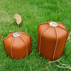 Outdoor Camping Flat Gas Tank Leather Case Camping Steam Lamp Fuel Tank PU Protective Cover, For 230g Gas Tank, For 450g Gas Tank