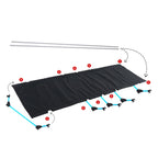 CLS Outdoor Lightweight Folding Bed Camping Simple Leisure Bed, 187 x 60 x 13.5cm