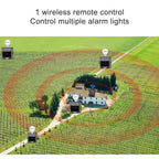 N911F 129dB Wireless Remote Control Solar Human Body Induction Sound Light Alarm, N911F