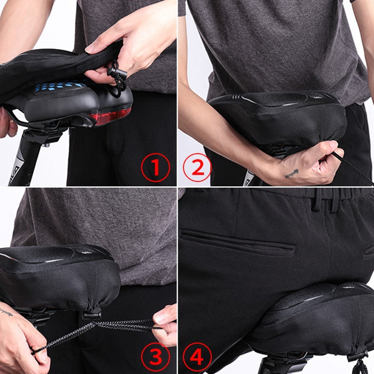 Wheel Up Bicycle Silicone Cushion Cover Mountain Bike Thickening GEL Saddle Cover Riding Equipment, LF32005G-L, LF32005G-S