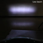 Motorcycle LDE Retro Headlights LED Far Near Beam Lights For Yamaha LC135 V2-V6, Transparent Glass, Smoked Glass