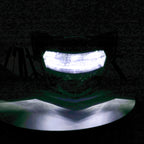 Motorcycle LDE Retro Headlights LED Far Near Beam Lights For Yamaha LC135 V2-V6, Transparent Glass, Smoked Glass