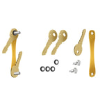Large Aluminum Alloy Key Holder Metal Key Storage Device Outdoor Tool Random Colour Delivery, 3 PCS (Random Colour Delivery)