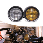 Motorcycle Retro Headlight CG125 Metal Universal Headlight Retro Dual Lamp, Retro Dual Lamp