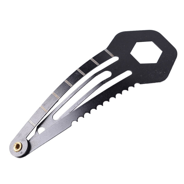 2 PCS 8 in 1 Multifunctional Hair Clip Outdoor Self-Defense First Aid Tool, 2 PCS 8 in 1 (Black), 2 PCS 8 in 1 (Silver)